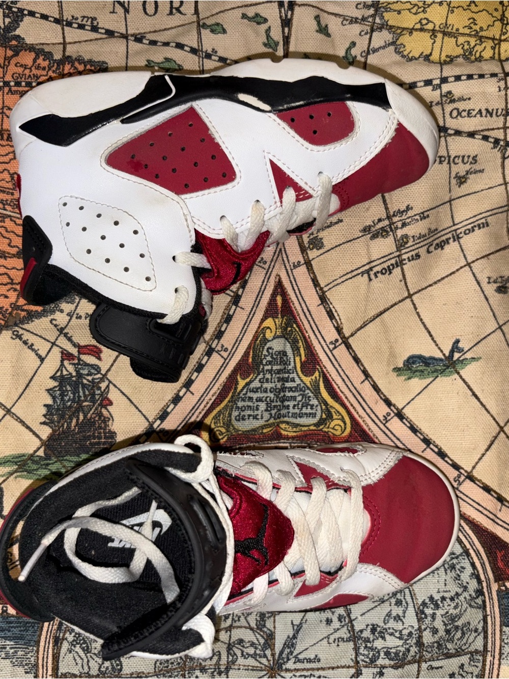 Nike Kids Red, White and Black High-Top Sneakers